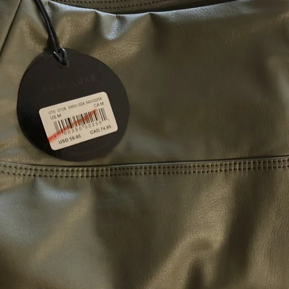 OFFLINE By Aerie Real Luxe Faux Leather Legging Olive NWT Small and Medium - Picture 8 of 14